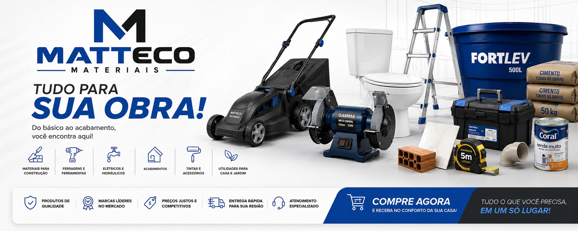 Matteco Materiais — Tudo para a sua obra, do básico ao acabamento